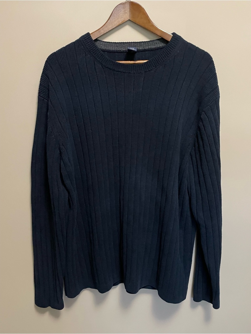 GAP Ribbed Navy Blue Cotton Crewneck Sweater Men’s XL